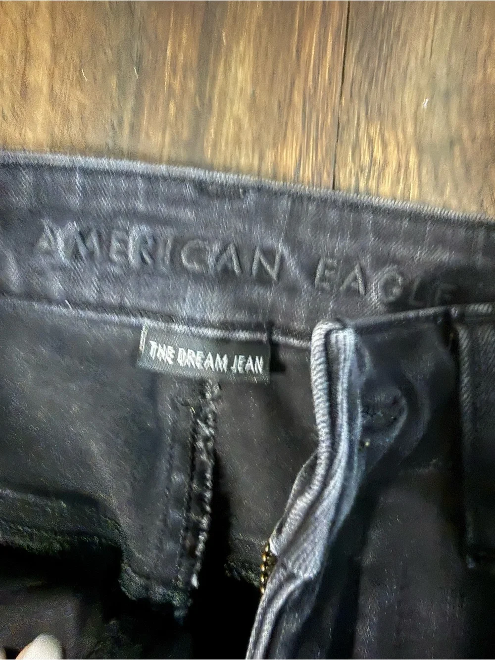 Dark Wash Women's Skinny Jeans - Black American Eagle Jeggings - Picture 6 of 8
